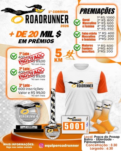 1ª CORRIDA ROADRUNNER 2026
