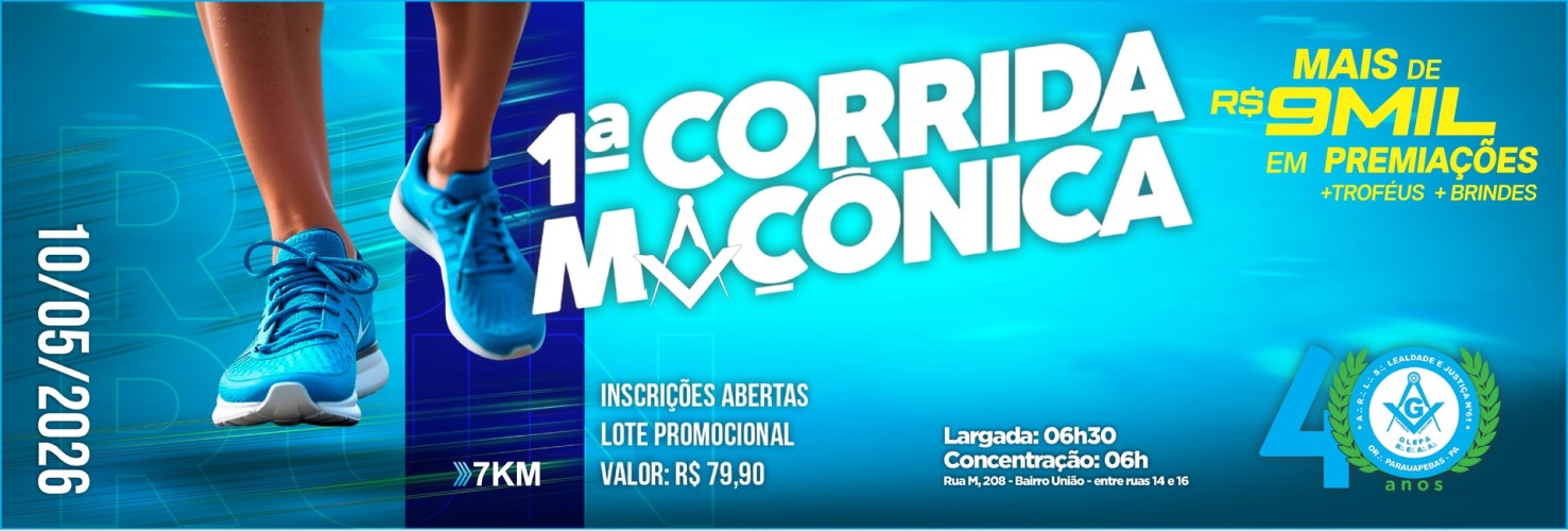 1ª CORRIDA MAÇÔNICA