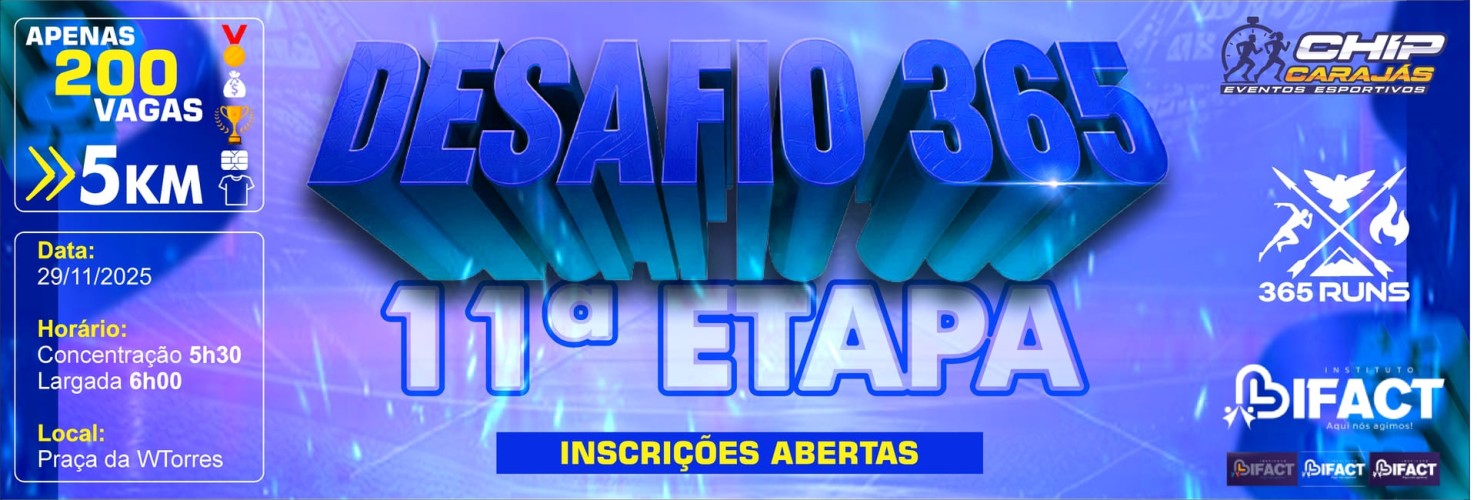 DESAFIO 365RUNS - 11ª ETAPA