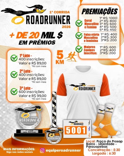 1ª CORRIDA ROADRUNNER 2026