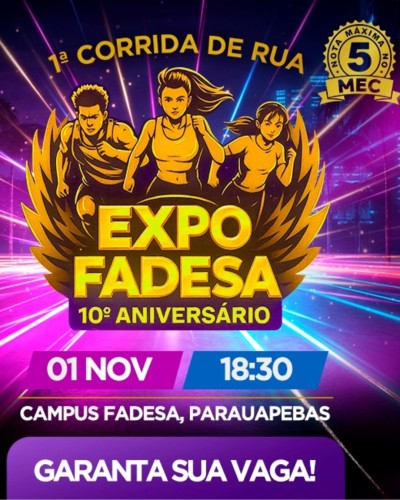 1ª CORRIDA DE RUA EXPOFADESA